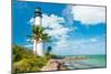 Famous Lighthouse at Cape Florida in the South End of Key Biscayne , Miami-Kamira-Mounted Photographic Print