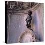 Famous Manneken Pis Statue in Brussels, Belgium, Europe-Roy Rainford-Stretched Canvas