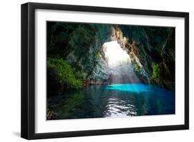 Famous Melissani Lake on Kefalonia Island - Greece-Piotr Krzeslak-Framed Photographic Print