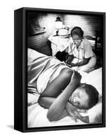 Famous Midwife-Nurse Maude Callen, Attending a Woman in Labor-W^ Eugene Smith-Framed Stretched Canvas
