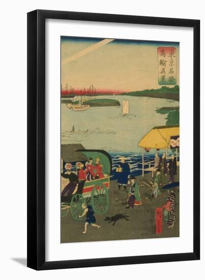 Famous Places in Tokyo: Real View of Takanawa (Tokyo Meisho Takanawa No Shinkei) No.3-Ando Hiroshige-Framed Art Print