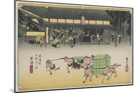 Famous Posting House, Kusatsu, C. 1833-Utagawa Hiroshige-Mounted Giclee Print