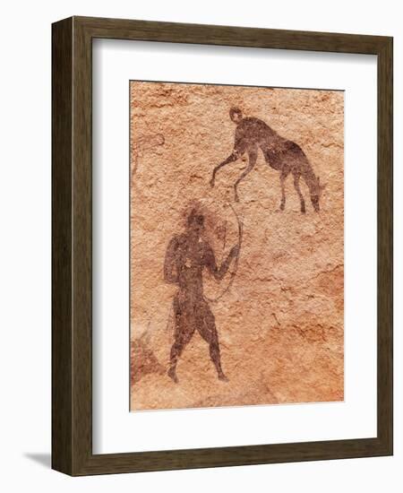 Famous Prehistoric Rock Paintings Of Tassili N'Ajjer, Algeria-DmitryP-Framed Art Print