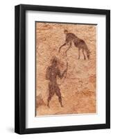 Famous Prehistoric Rock Paintings Of Tassili N'Ajjer, Algeria-DmitryP-Framed Art Print