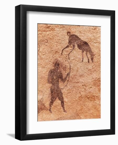 Famous Prehistoric Rock Paintings Of Tassili N'Ajjer, Algeria-DmitryP-Framed Art Print