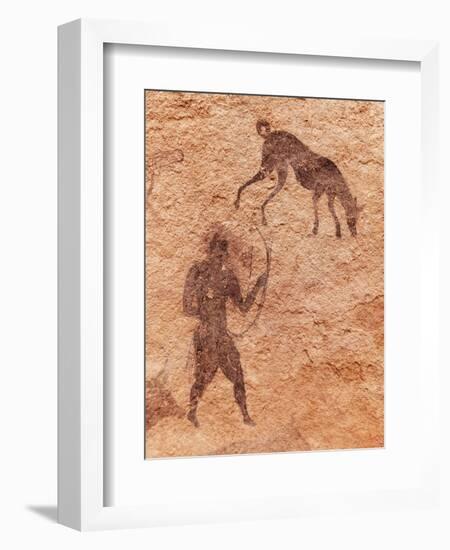 Famous Prehistoric Rock Paintings Of Tassili N'Ajjer, Algeria-DmitryP-Framed Art Print