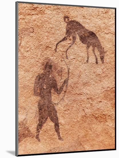 Famous Prehistoric Rock Paintings Of Tassili N'Ajjer, Algeria-DmitryP-Mounted Art Print