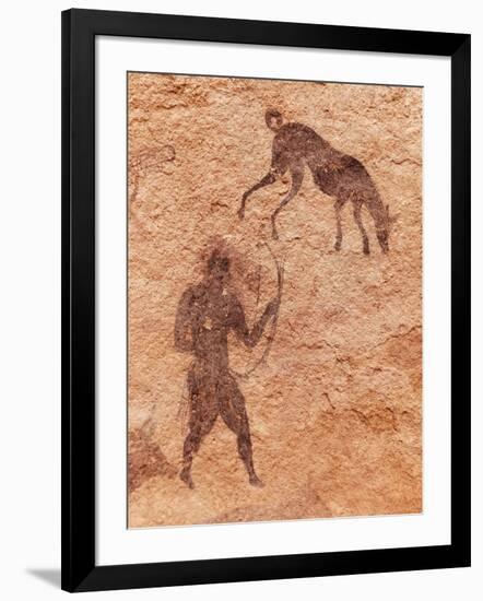 Famous Prehistoric Rock Paintings Of Tassili N'Ajjer, Algeria-DmitryP-Framed Art Print