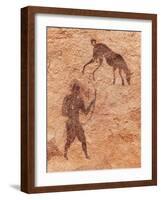 Famous Prehistoric Rock Paintings Of Tassili N'Ajjer, Algeria-DmitryP-Framed Art Print