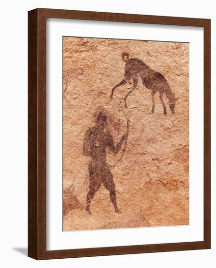 Famous Prehistoric Rock Paintings Of Tassili N'Ajjer, Algeria-DmitryP-Framed Art Print