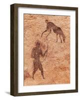 Famous Prehistoric Rock Paintings Of Tassili N'Ajjer, Algeria-DmitryP-Framed Art Print