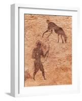 Famous Prehistoric Rock Paintings Of Tassili N'Ajjer, Algeria-DmitryP-Framed Art Print