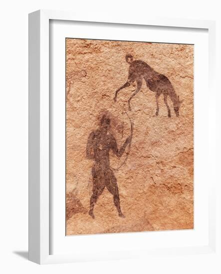 Famous Prehistoric Rock Paintings Of Tassili N'Ajjer, Algeria-DmitryP-Framed Art Print