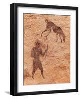 Famous Prehistoric Rock Paintings Of Tassili N'Ajjer, Algeria-DmitryP-Framed Art Print