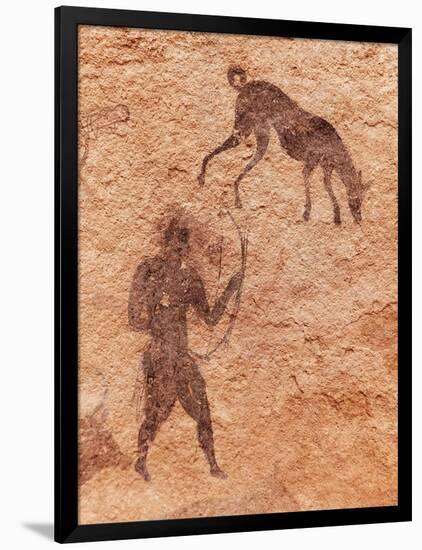 Famous Prehistoric Rock Paintings Of Tassili N'Ajjer, Algeria-DmitryP-Framed Art Print