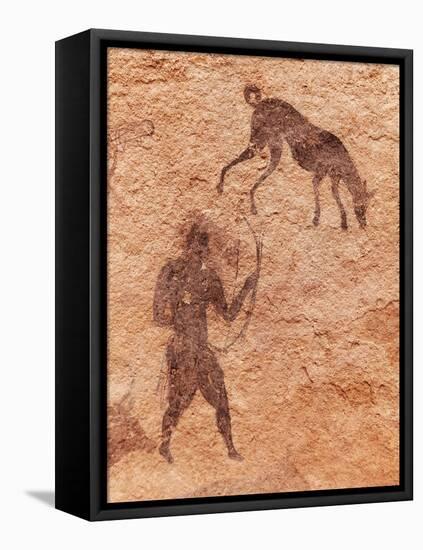 Famous Prehistoric Rock Paintings Of Tassili N'Ajjer, Algeria-DmitryP-Framed Stretched Canvas