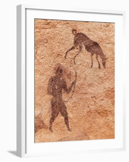 Famous Prehistoric Rock Paintings Of Tassili N'Ajjer, Algeria-DmitryP-Framed Art Print