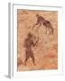 Famous Prehistoric Rock Paintings Of Tassili N'Ajjer, Algeria-DmitryP-Framed Art Print