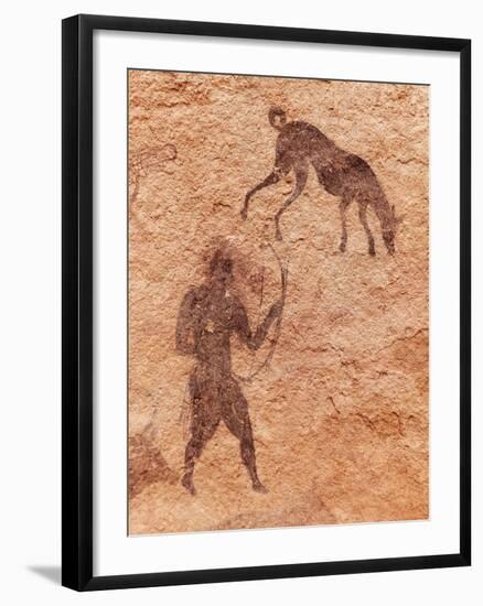 Famous Prehistoric Rock Paintings Of Tassili N'Ajjer, Algeria-DmitryP-Framed Art Print