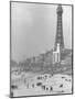 Famous Radar Tower Used During the War on Sparsely Crowded Beach-Ian Smith-Mounted Photographic Print