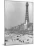 Famous Radar Tower Used During the War on Sparsely Crowded Beach-Ian Smith-Mounted Photographic Print