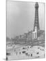 Famous Radar Tower Used During the War on Sparsely Crowded Beach-Ian Smith-Mounted Photographic Print