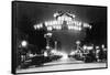 Famous Reno Entrance Sign Lit Up at Night - Reno, NV-Lantern Press-Framed Stretched Canvas