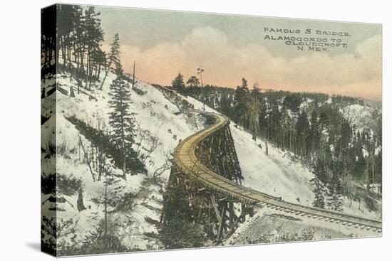 Famous S Railway Bridge, Cloudcroft, New Mexico-null-Stretched Canvas