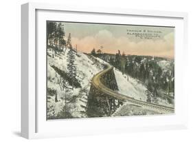 Famous S Railway Bridge, Cloudcroft, New Mexico-null-Framed Art Print