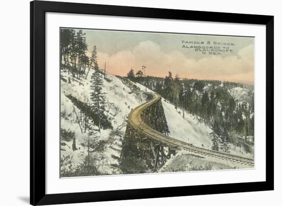 Famous S Railway Bridge, Cloudcroft, New Mexico-null-Framed Premium Giclee Print