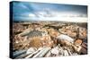 Famous Saint Peter's Square in Vatican and Aerial View of the City, Rome, Italy.-GekaSkr-Stretched Canvas