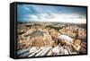 Famous Saint Peter's Square in Vatican and Aerial View of the City, Rome, Italy.-GekaSkr-Framed Stretched Canvas