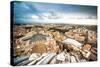 Famous Saint Peter's Square in Vatican and Aerial View of the City, Rome, Italy.-GekaSkr-Stretched Canvas