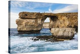 Famous Sea Arch, the Azure Window, Gozo, Malta, Mediterranean, Europe-Michael Runkel-Stretched Canvas