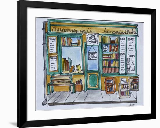 Famous Shakespeare and Co. bookstore along the Seine, Paris, France-Richard Lawrence-Framed Photographic Print