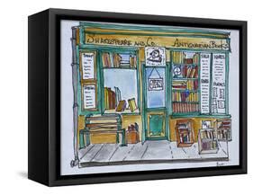 Famous Shakespeare and Co. bookstore along the Seine, Paris, France-Richard Lawrence-Framed Stretched Canvas