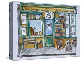 Famous Shakespeare and Co. bookstore along the Seine, Paris, France-Richard Lawrence-Stretched Canvas