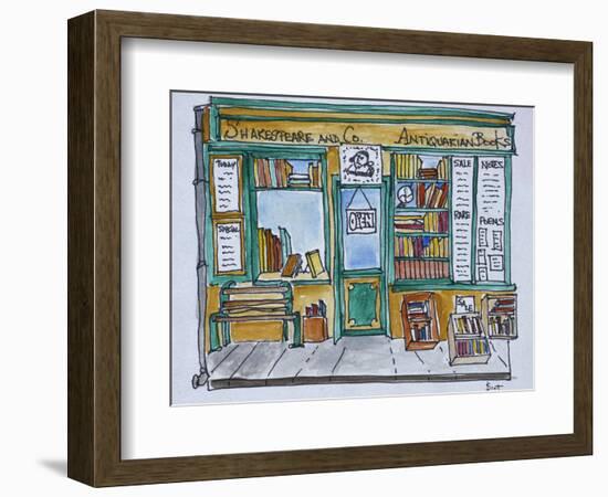 Famous Shakespeare and Co. bookstore along the Seine, Paris, France-Richard Lawrence-Framed Photographic Print