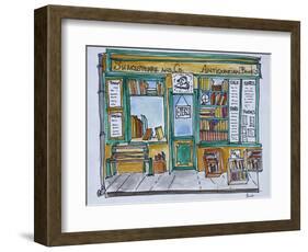 Famous Shakespeare and Co. bookstore along the Seine, Paris, France-Richard Lawrence-Framed Photographic Print