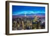 Famous Skyscrapers of New York at Night-Elnur Amikishiyev-Framed Photographic Print