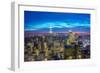 Famous Skyscrapers of New York at Night-Elnur Amikishiyev-Framed Photographic Print