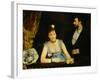 Famous Spanish Dancer Eva Gonzales in a Box at the Italians' Theatre, Paris, 1874-null-Framed Art Print