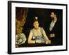 Famous Spanish Dancer Eva Gonzales in a Box at the Italians' Theatre, Paris, 1874-null-Framed Art Print