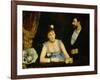 Famous Spanish Dancer Eva Gonzales in a Box at the Italians' Theatre, Paris, 1874-null-Framed Art Print