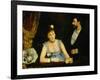 Famous Spanish Dancer Eva Gonzales in a Box at the Italians' Theatre, Paris, 1874-null-Framed Art Print