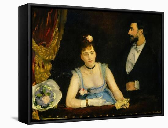 Famous Spanish Dancer Eva Gonzales in a Box at the Italians' Theatre, Paris, 1874-null-Framed Stretched Canvas