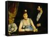 Famous Spanish Dancer Eva Gonzales in a Box at the Italians' Theatre, Paris, 1874-null-Framed Stretched Canvas
