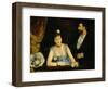 Famous Spanish Dancer Eva Gonzales in a Box at the Italians' Theatre, Paris, 1874-null-Framed Art Print