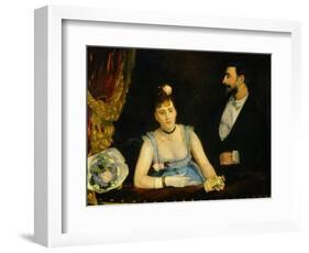 Famous Spanish Dancer Eva Gonzales in a Box at the Italians' Theatre, Paris, 1874-null-Framed Art Print