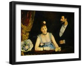 Famous Spanish Dancer Eva Gonzales in a Box at the Italians' Theatre, Paris, 1874-null-Framed Art Print